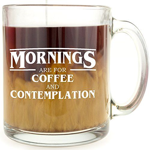 Coffee and Contemplation Glass Coffee Mug