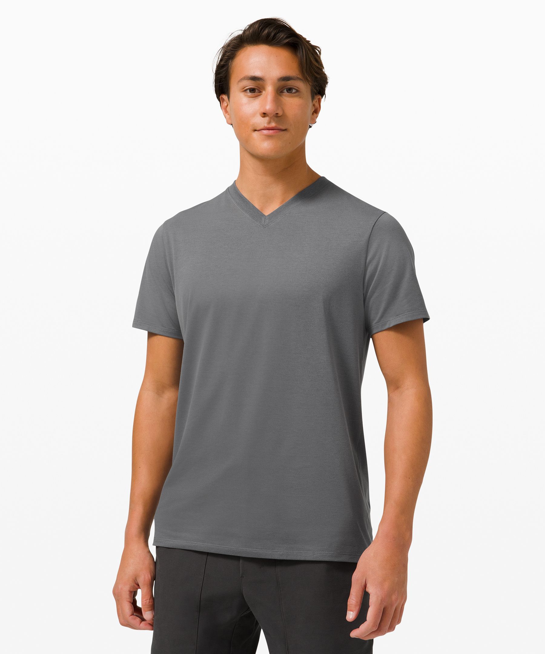 Meio, Light Gray, MT Solid Under Shirts Texere Mens V-Neck Luxury Undershirt 
