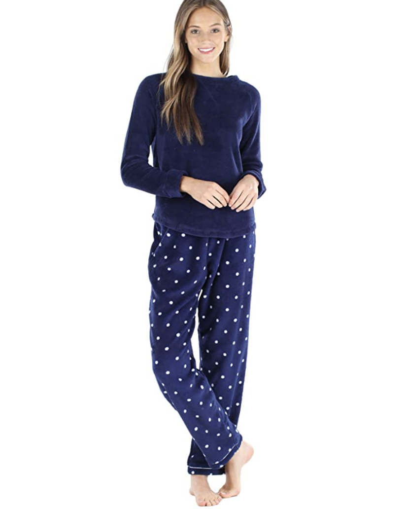 Fleece Long Sleeve Pajama PJ Set