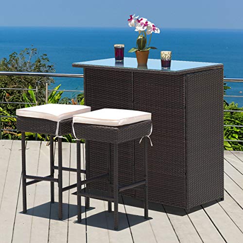 3-Piece Patio Bar Set