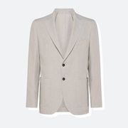 Two-button faded linen blazer