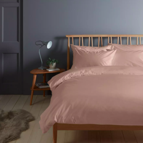 John Lewis & Partners Crisp and Fresh 200 Thread Count Egyptian Cotton Double Duvet Cover, Blush Pink