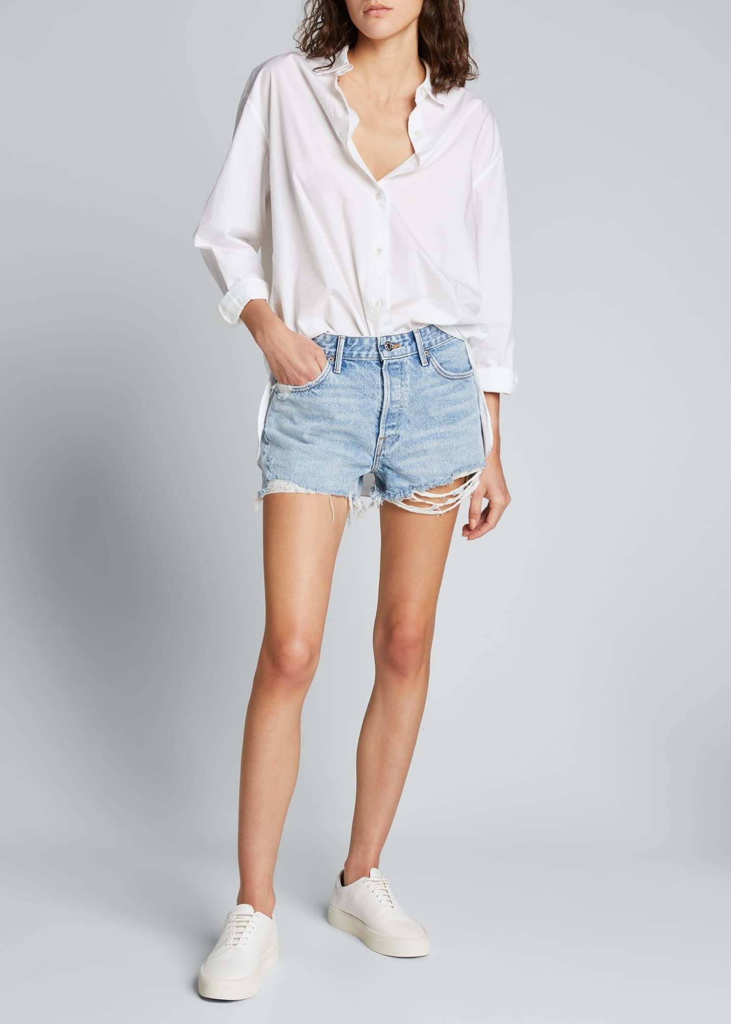 Womens Clothing Shorts Jean and denim shorts Leon & Harper Denim Shorts in White 