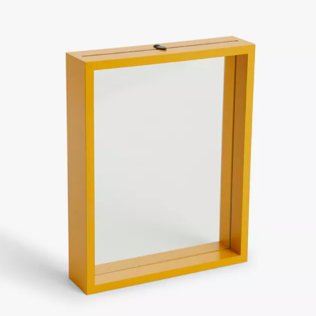John Lewis & Partners Freestanding Floating Photo Frame, Mustard, 4 x 6 (10 x 15cm)