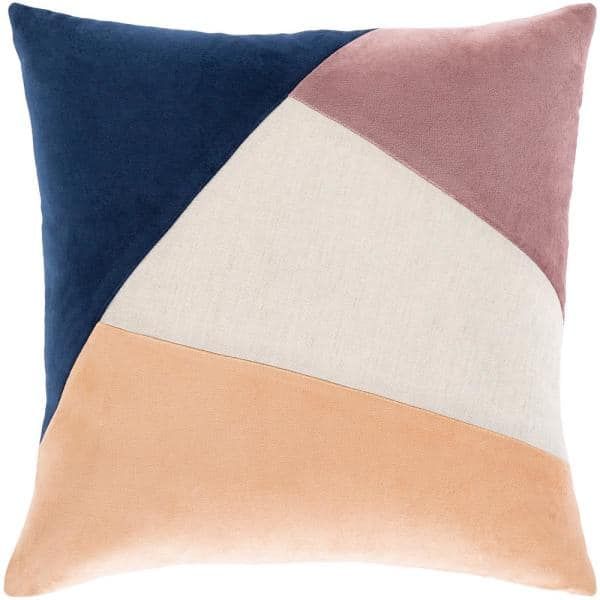 Peach Multi-Color Throw Pillow
