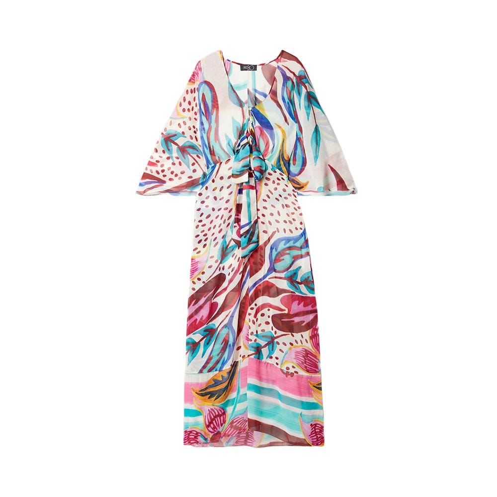 Flora Printed Chiffon Robe