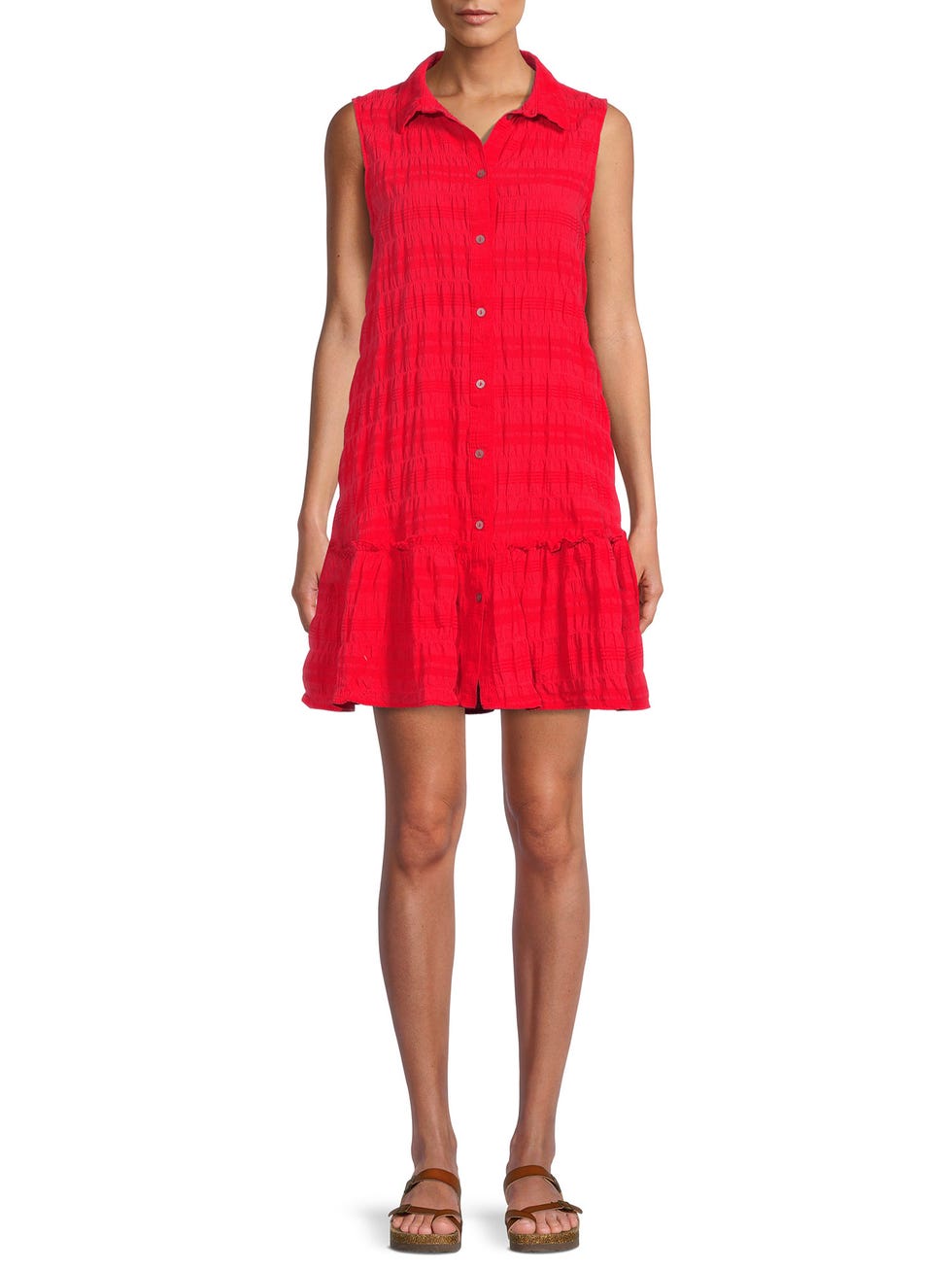 Women's Sleeveless Shirt Dress