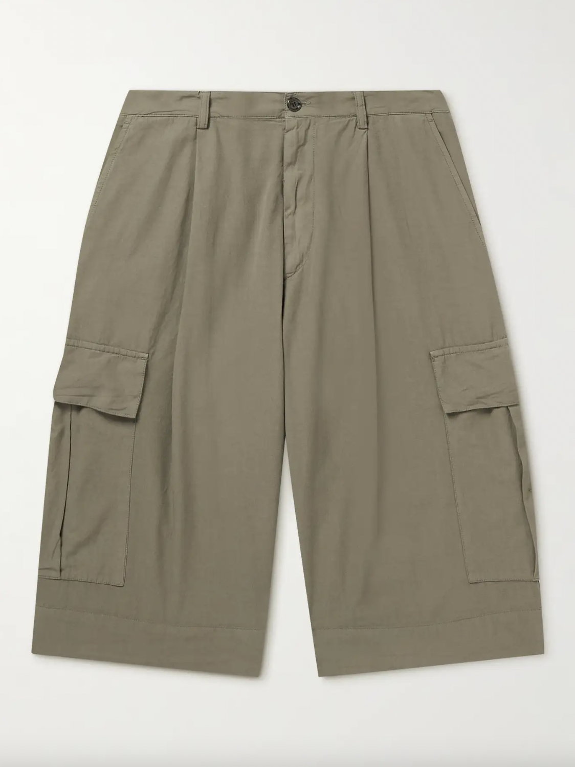 Chickle Mens Straight-Fit Cotton 3/4 Cargo Shorts M Khaki