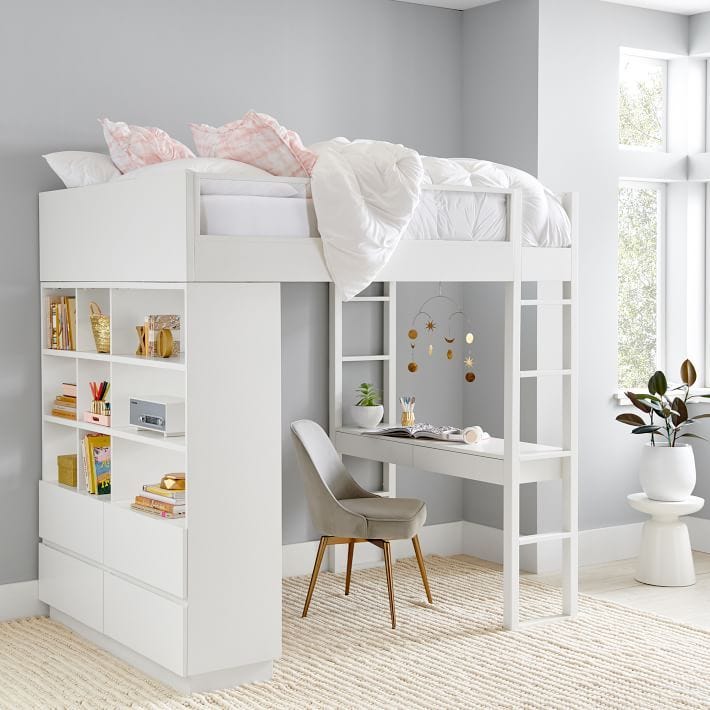 queen size loft bed with closet