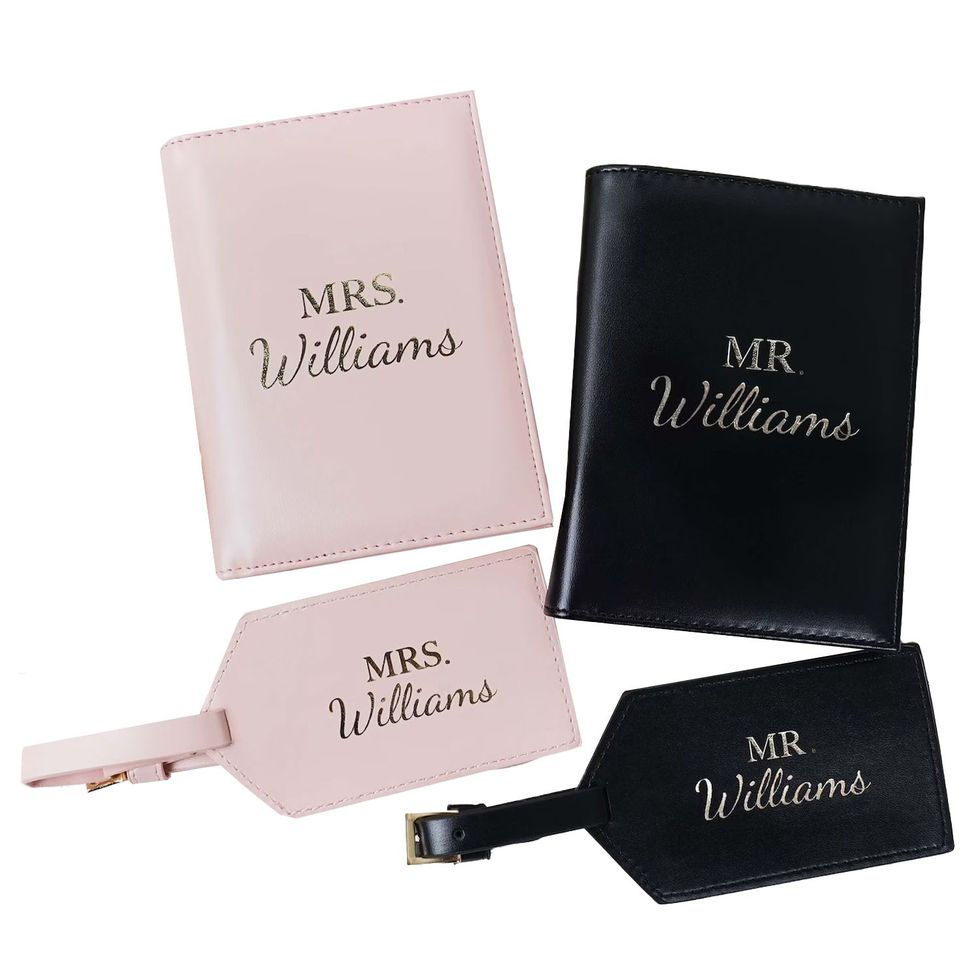 Mr and Mrs Passport Covers and Luggage Tags