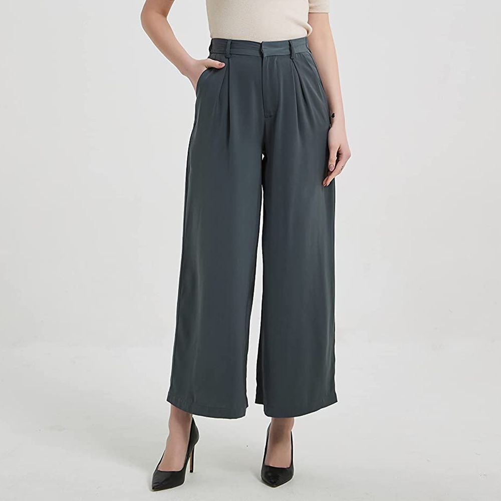 The best petite work pants abercrombie tailored wide leg trouser  Wide  leg trousers outfit Leg pants outfit Trouser pants outfits casual