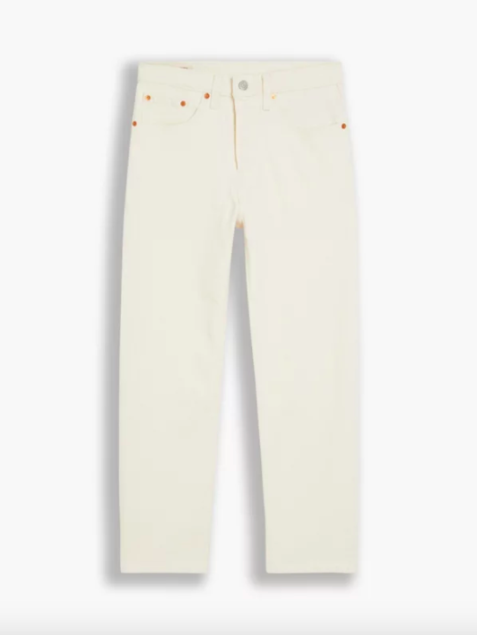 levi white cropped jeans