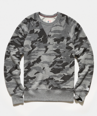 Heather Grey Camo Pocket Sweatshirt