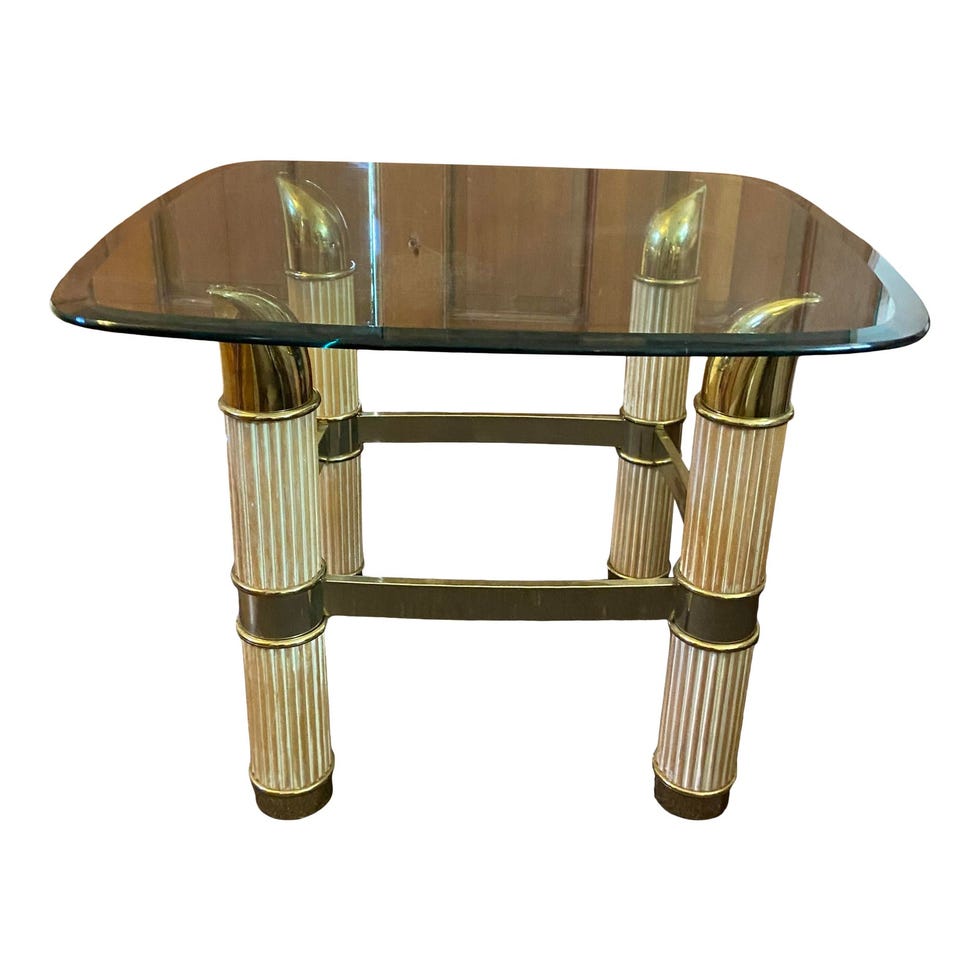 Vintage Hollywood Regency Tusk Table in the Style of Barbi