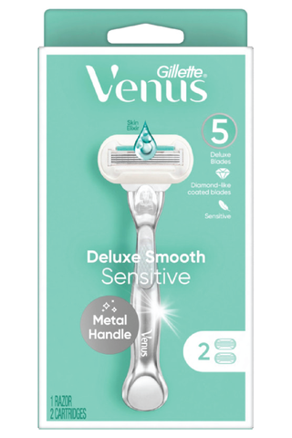 Venus Deluxe Smooth Sensitive Women's Razor + 2 Razor Blade Refills