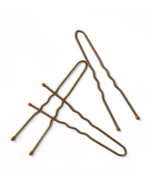 Small Hair Pins, Brown, 5cm 30 per pack