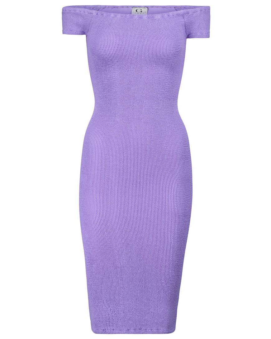 Purple seersucker dress