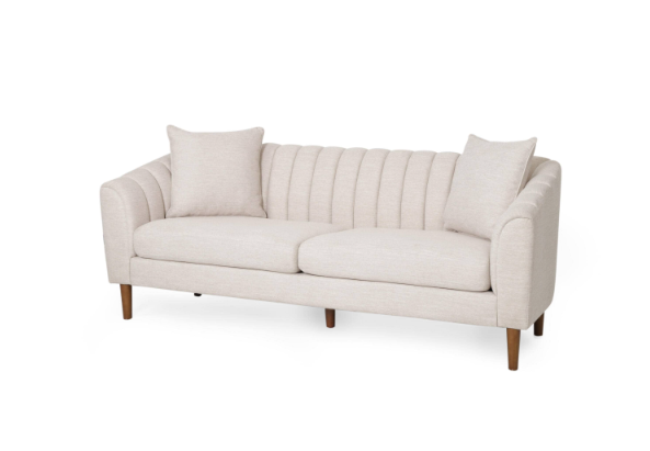 Ansonia Fabric Tuxedo Sofa in Beige