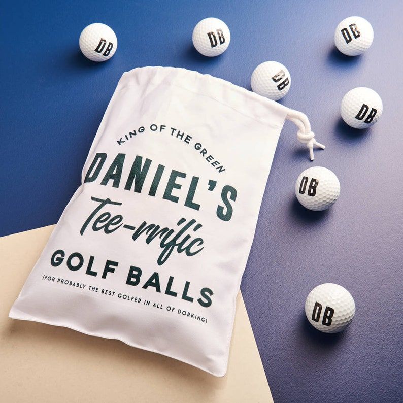Personalised Initialed Golf Balls And Bag