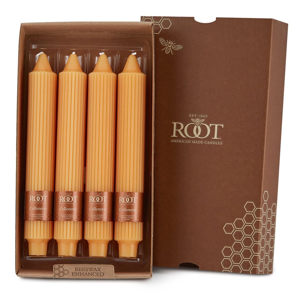 Root Grecian Collenette Taper Candle (Set of 4)