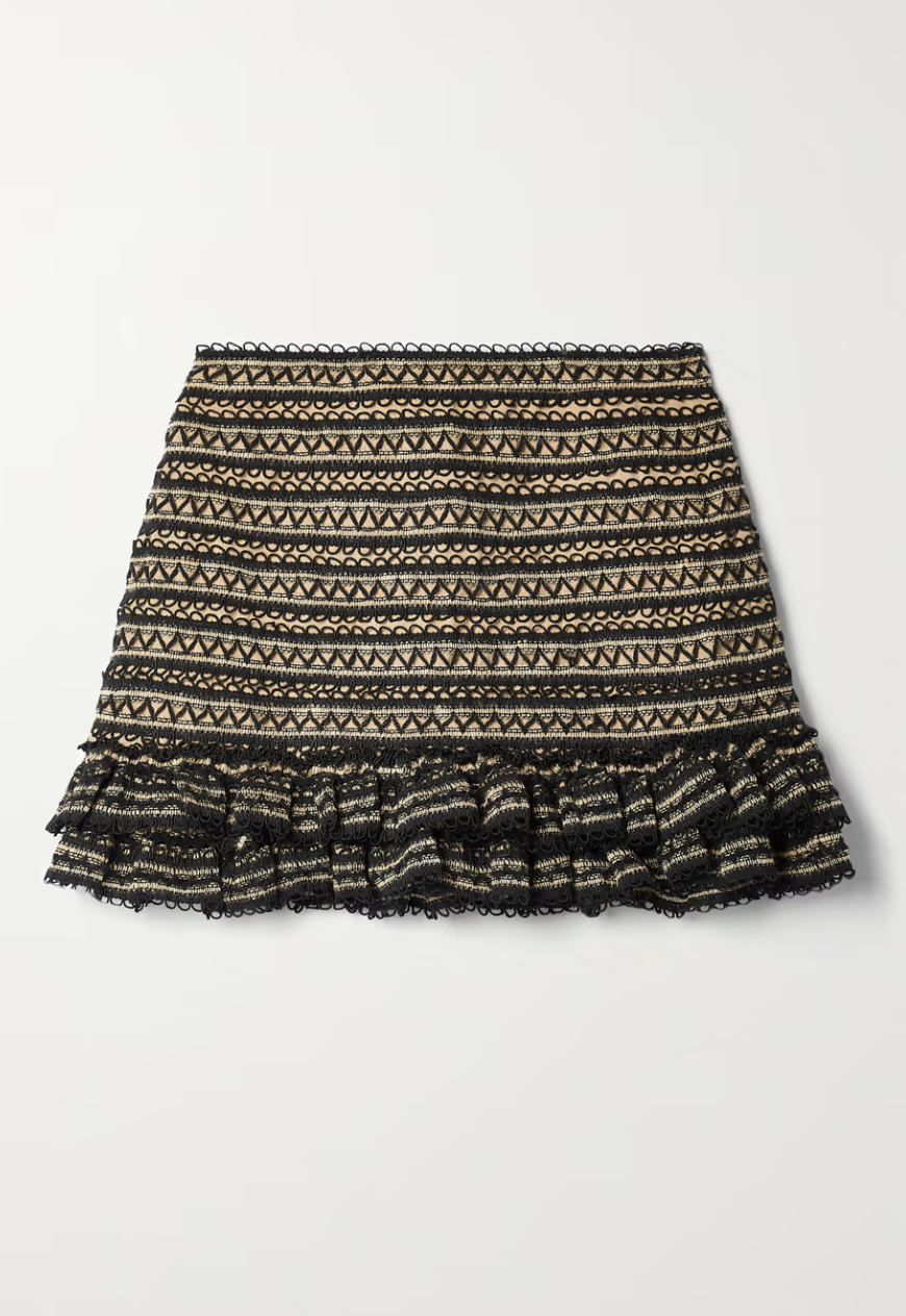 Ruffled Crocheted Mini Skirt