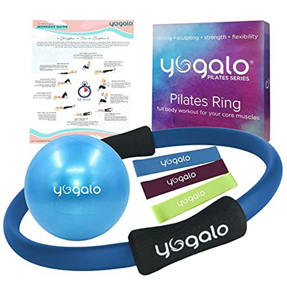 Alexsix Dual Grip Pilates Ring Magic Circle Muscles Body Exercise Yoga Fitness Equipment schwarz