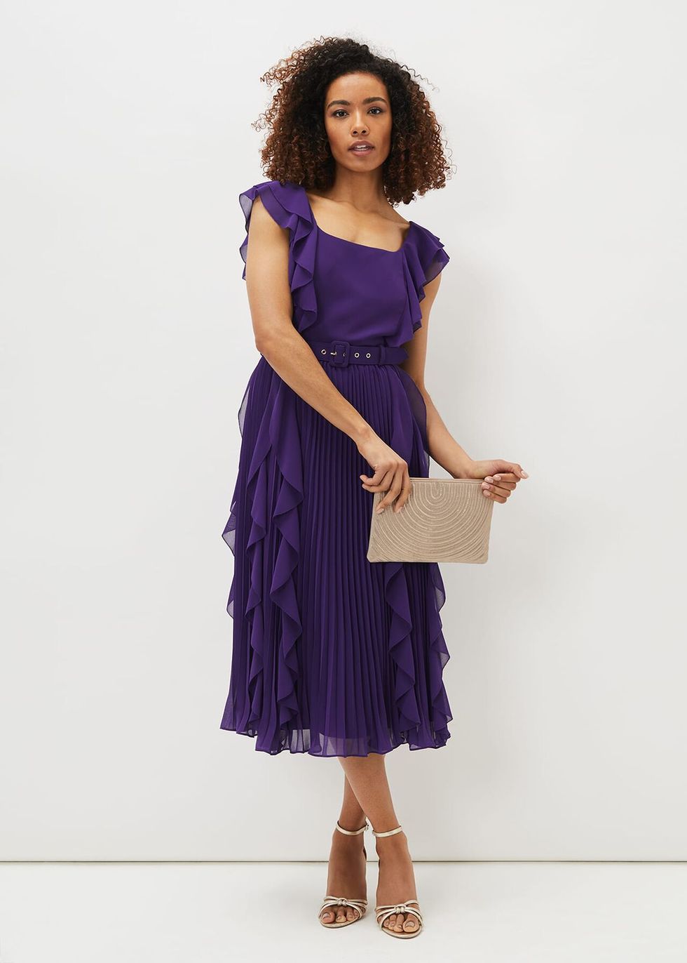 Violet pleated dress