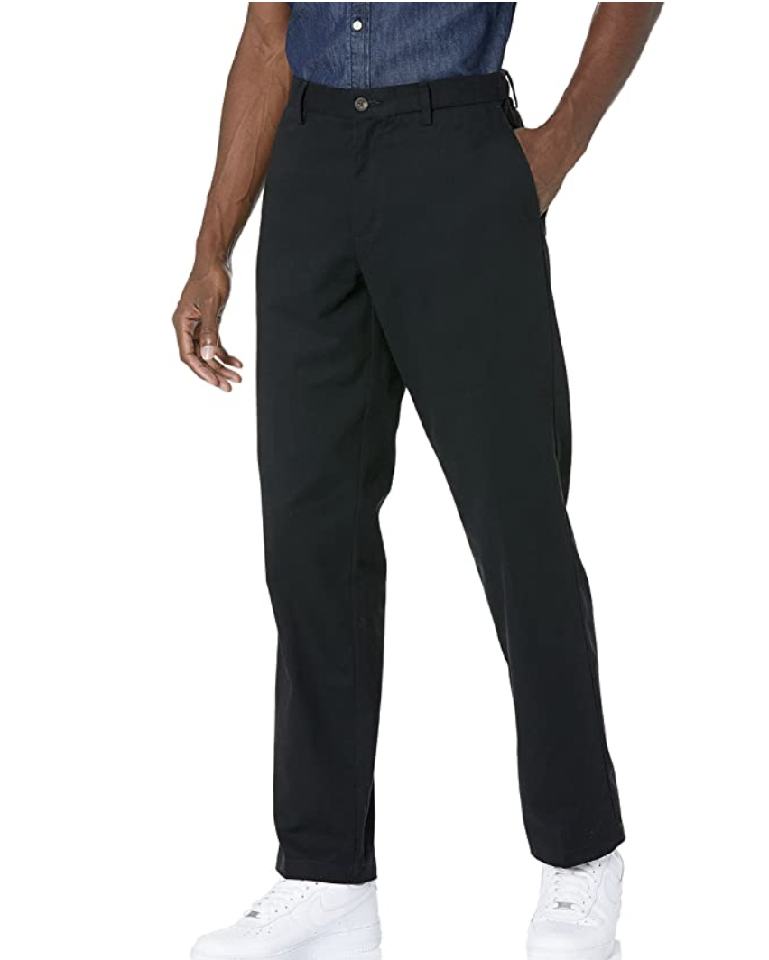 Classic-Fit Wrinkle-Resistant Flat-Front Chino Pants