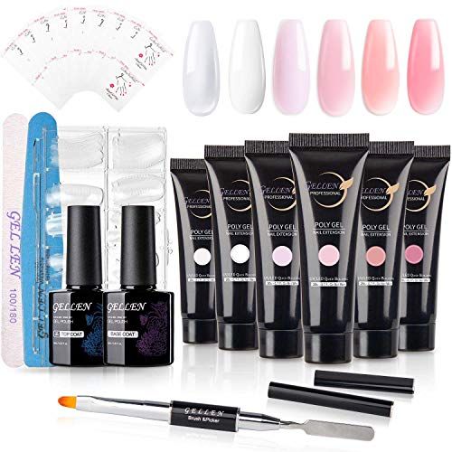 Rosalind Poly Nail Gel Kit 30ml Nail Builder Gel Extension Nail Gel Kit  Trendy Nail Art French Professional Technician Nail Salon Easy DIY for  Beginner at Home All-in-One Kit Gift Set –