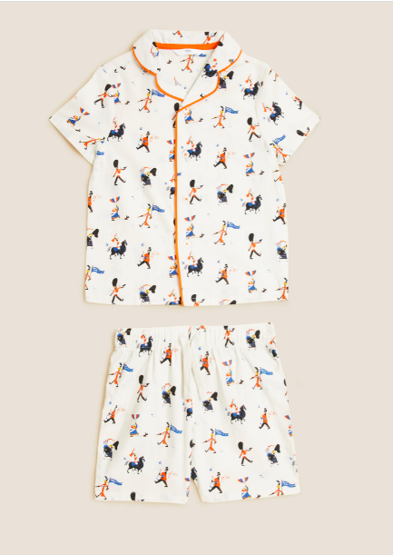 Pure Cotton Jubilee Print Short Pyjama (2-14 Yrs) [None]