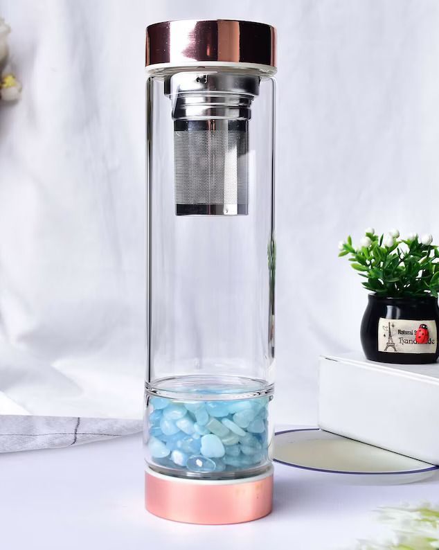 Natural Gemstone Water Bottle