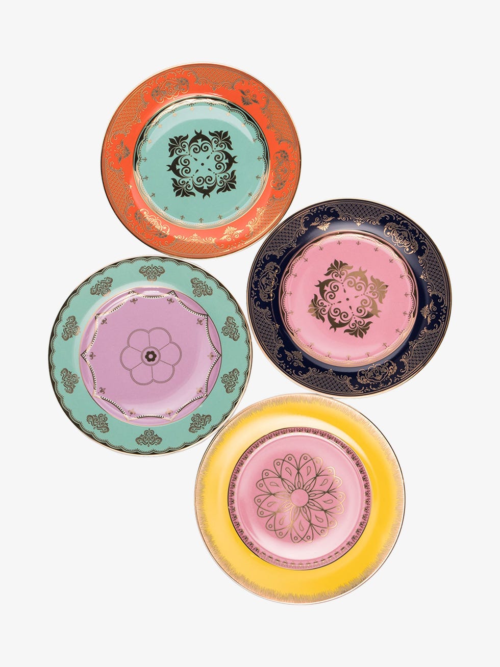 Multicoloured Grandpa Side Plate Set