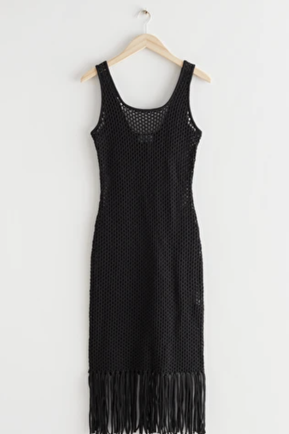Crocheted Tank Midi Dress