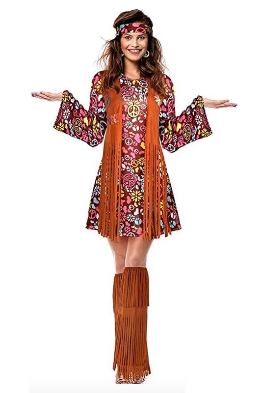 SATINIOR 70s 80s Women Hippie Costume Set Bell Bottom Flared Pant for  Halloween Cosplay : : Toys & Games