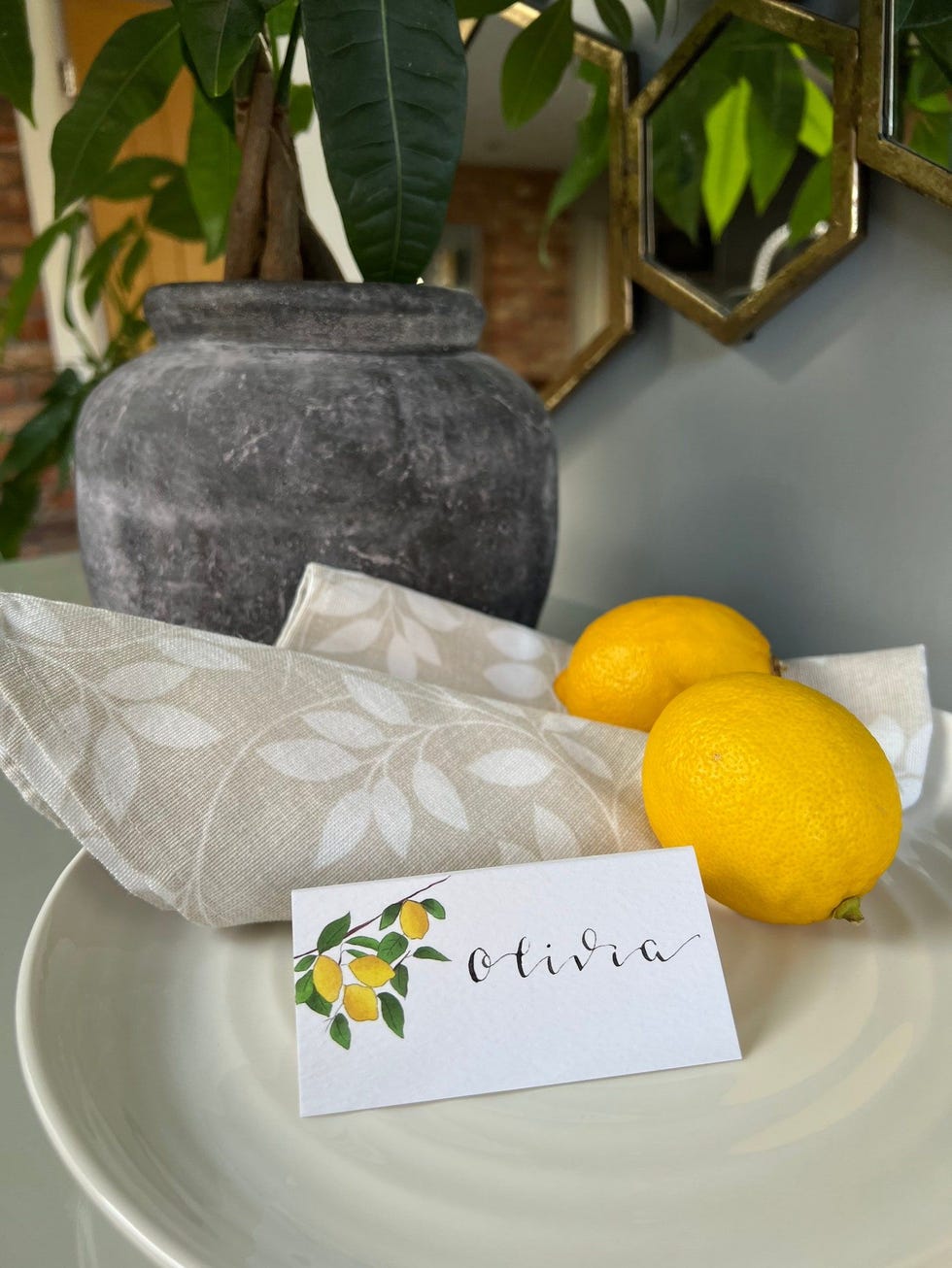 Lemon Place Cards