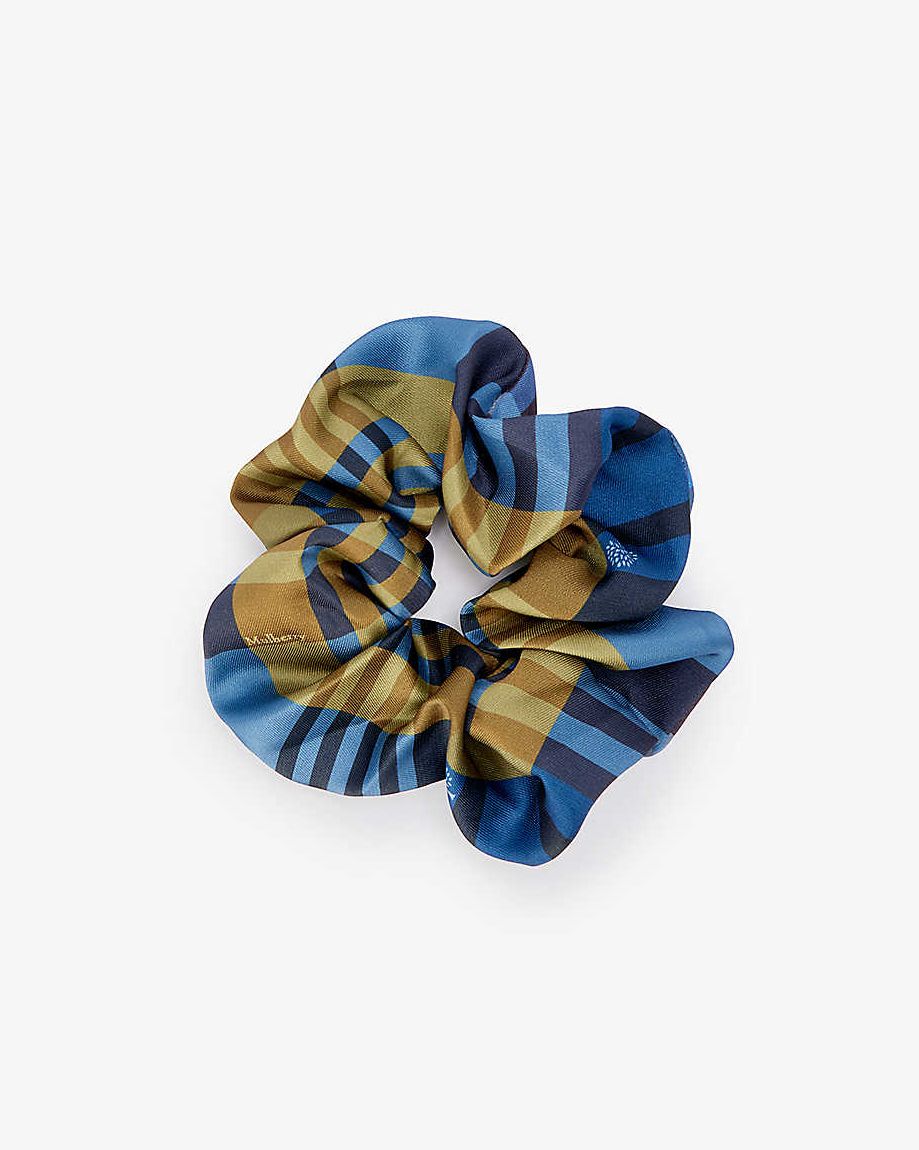 Brand-Print Recycled-Polyester Scrunchie