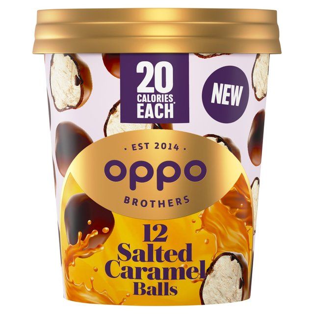 Oppo Brothers Salted Caramel Ice Cream Balls 168ml 12 x 16ml