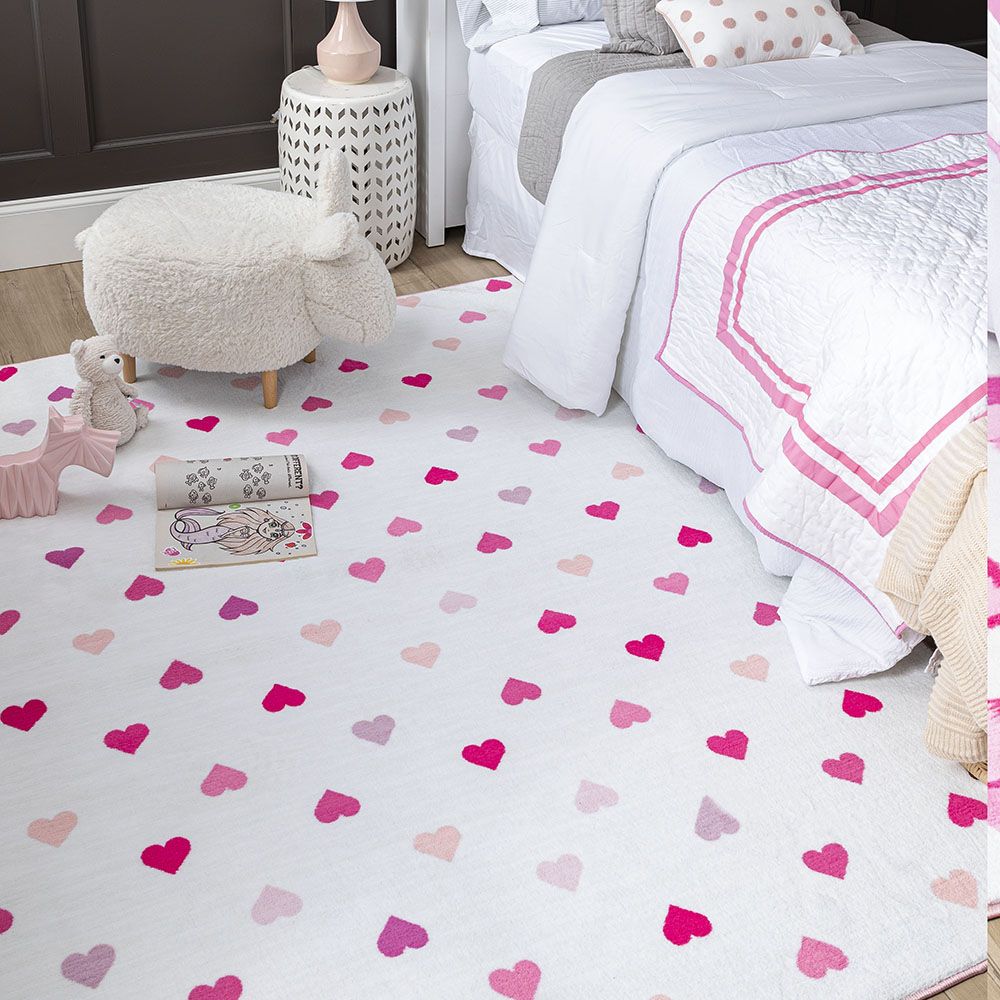 Tiny Hearts Kids Area Rug