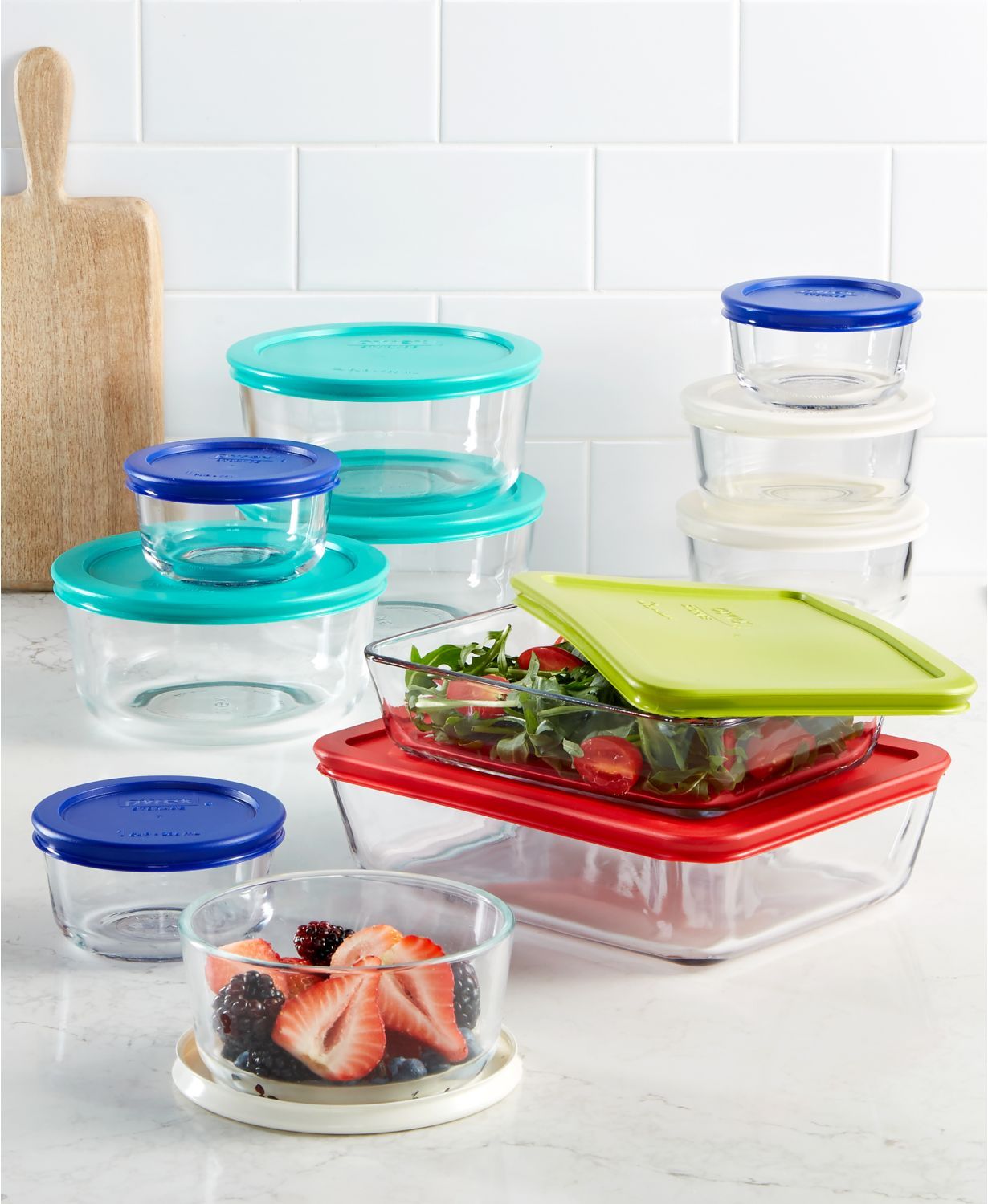 Set of 3 Food Storage Home Kitchen Lunch Box Round Containers MULTI BOX 
