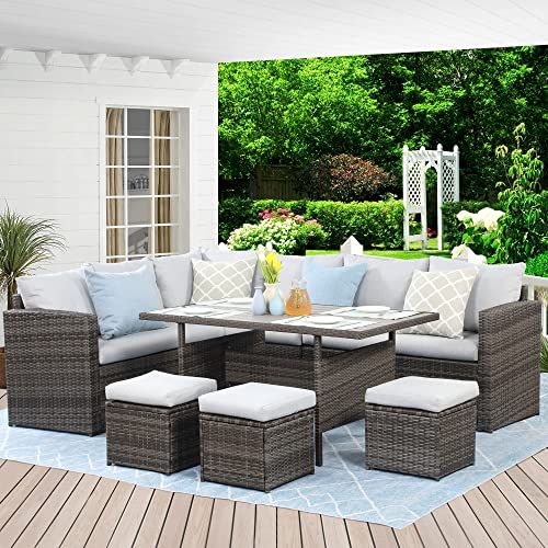Patio 7-Piece Outdoor Dining Sectional