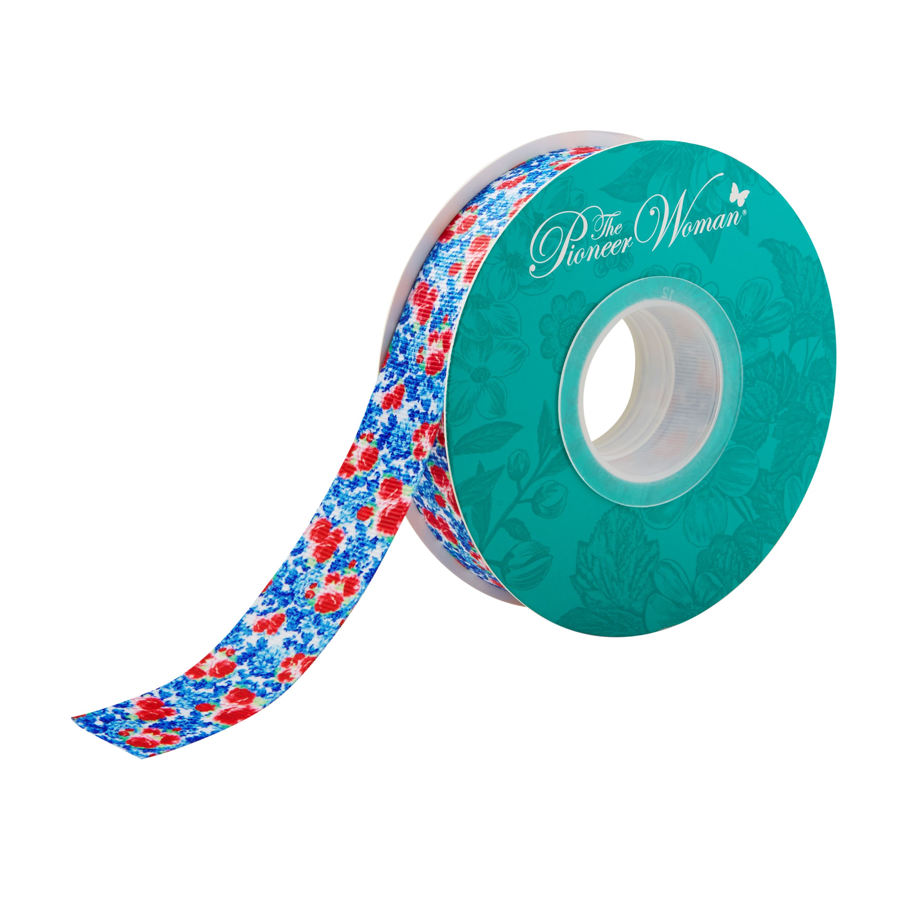 The Pioneer Woman Heritage Floral Polyester Grosgrain Ribbon