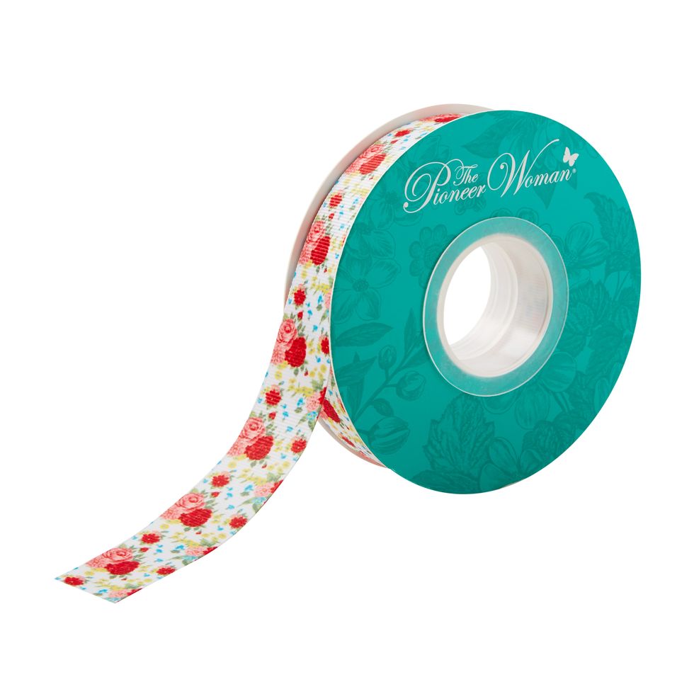 The Pioneer Woman Sweet Rose Ditsy Polyester Grosgrain Ribbon