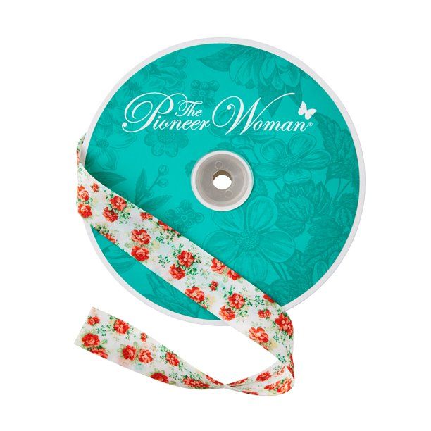 The Pioneer Woman Vintage Floral White Double Fold Bias Tape
