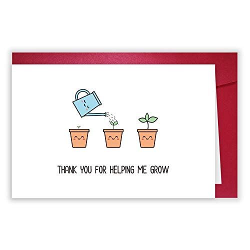 'Thank You for Helping Me Grow' Card