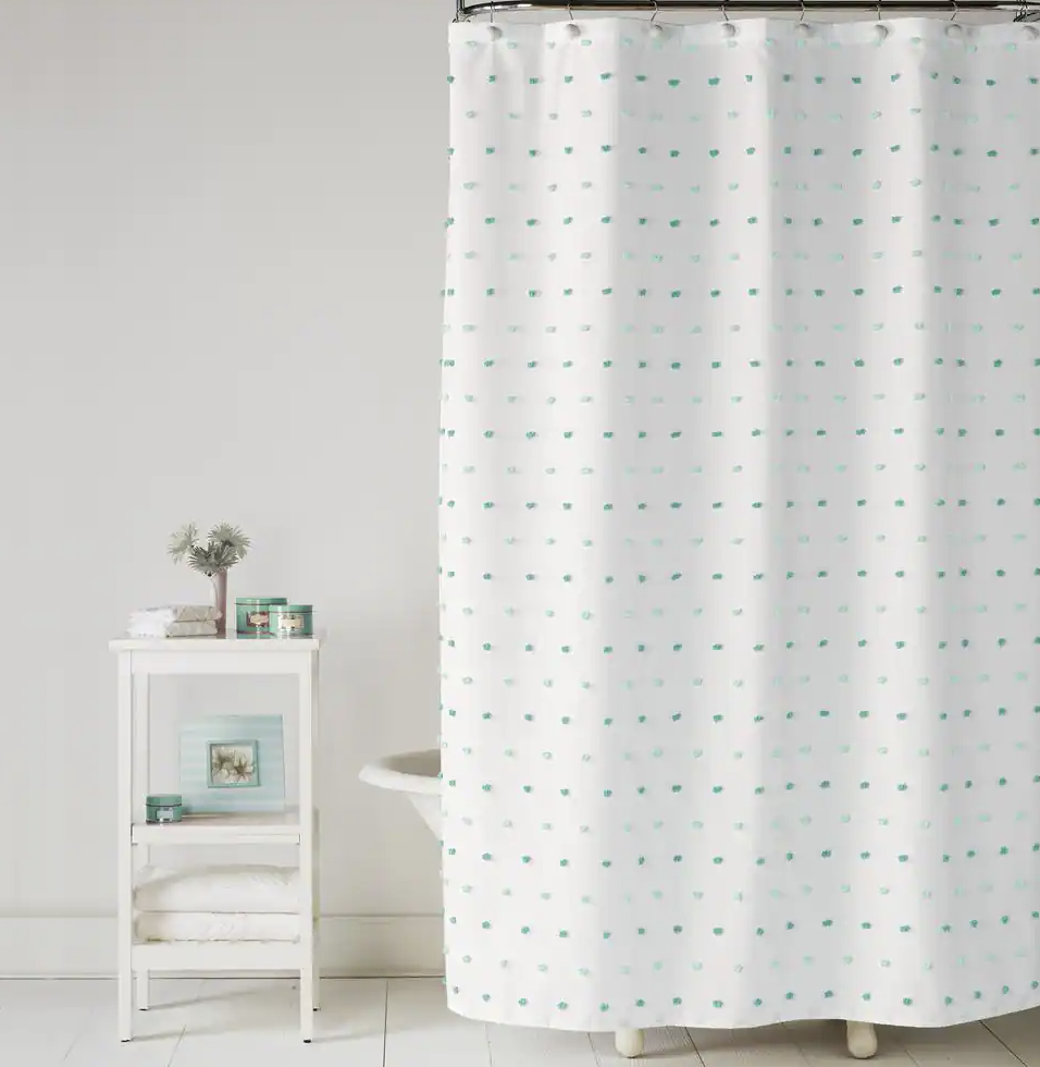 Colorful Dot Aqua Shower Curtain