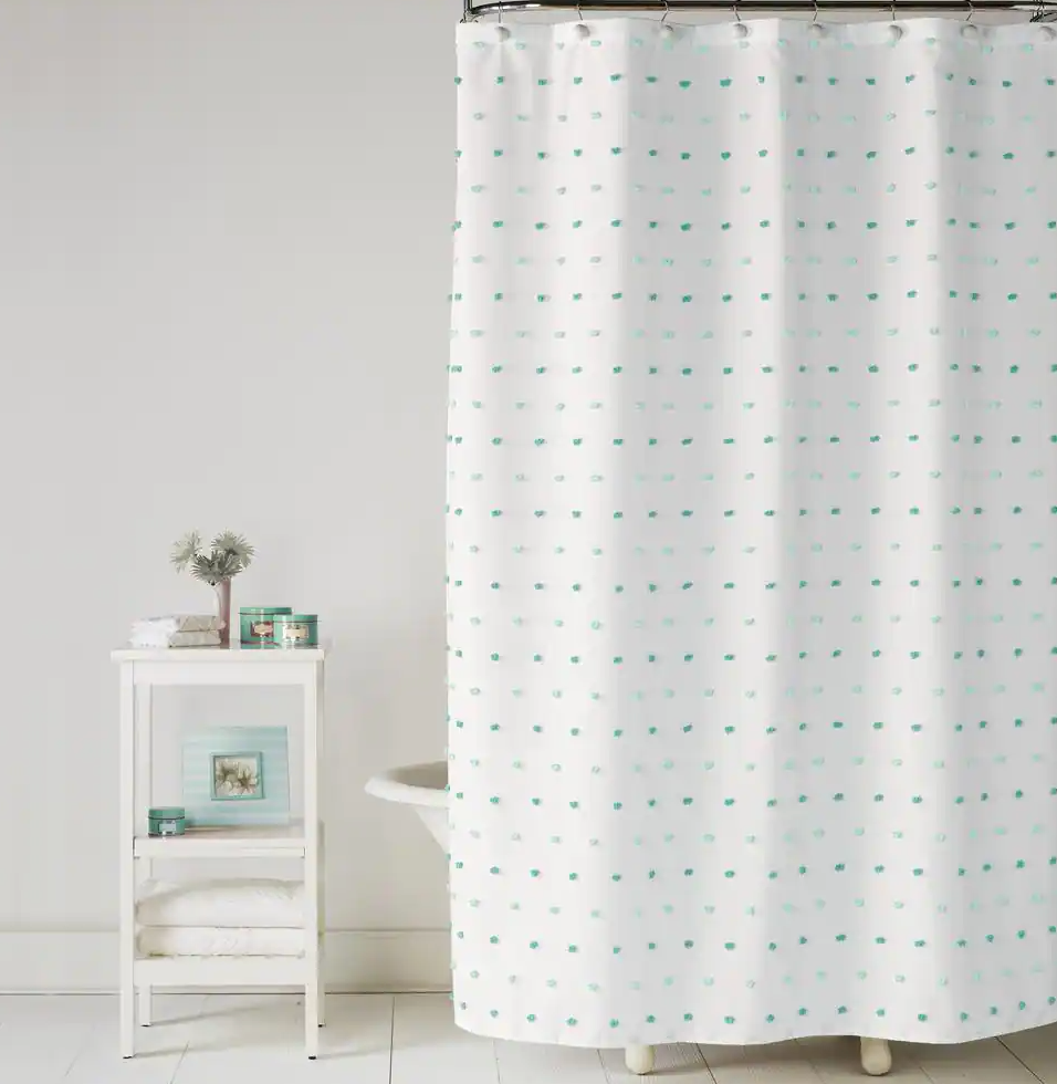 Colorful Dot Aqua Shower Curtain