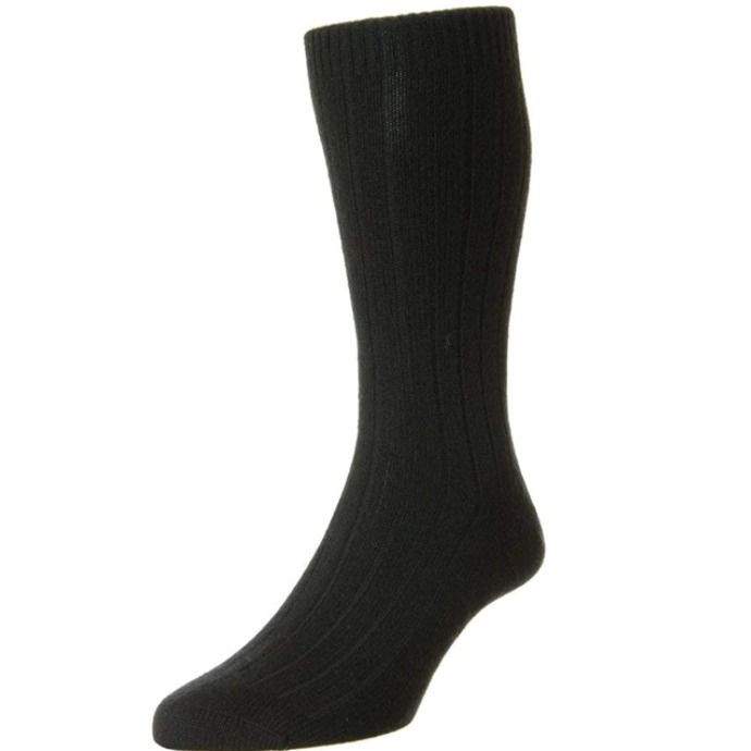 Waddington Cashmere Mid-Calf Men's Dress Socks (5750-NAT-M)