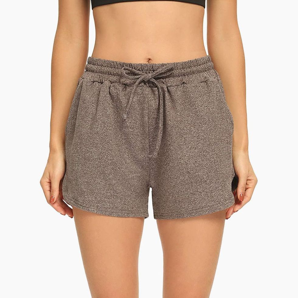 Womens 3” Yoga Shorts Elastic Waist Comfy Cotton Jersey Shorts