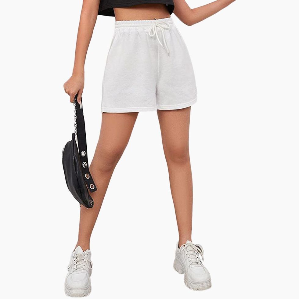 Buy MakeMeChic Women's Casual Drawstring Waist Sweat Shorts