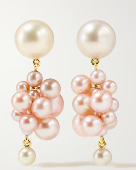 LUXE Statement Gold Cream Dangle Pearl Necklace Body Chain – Rocks Boutique